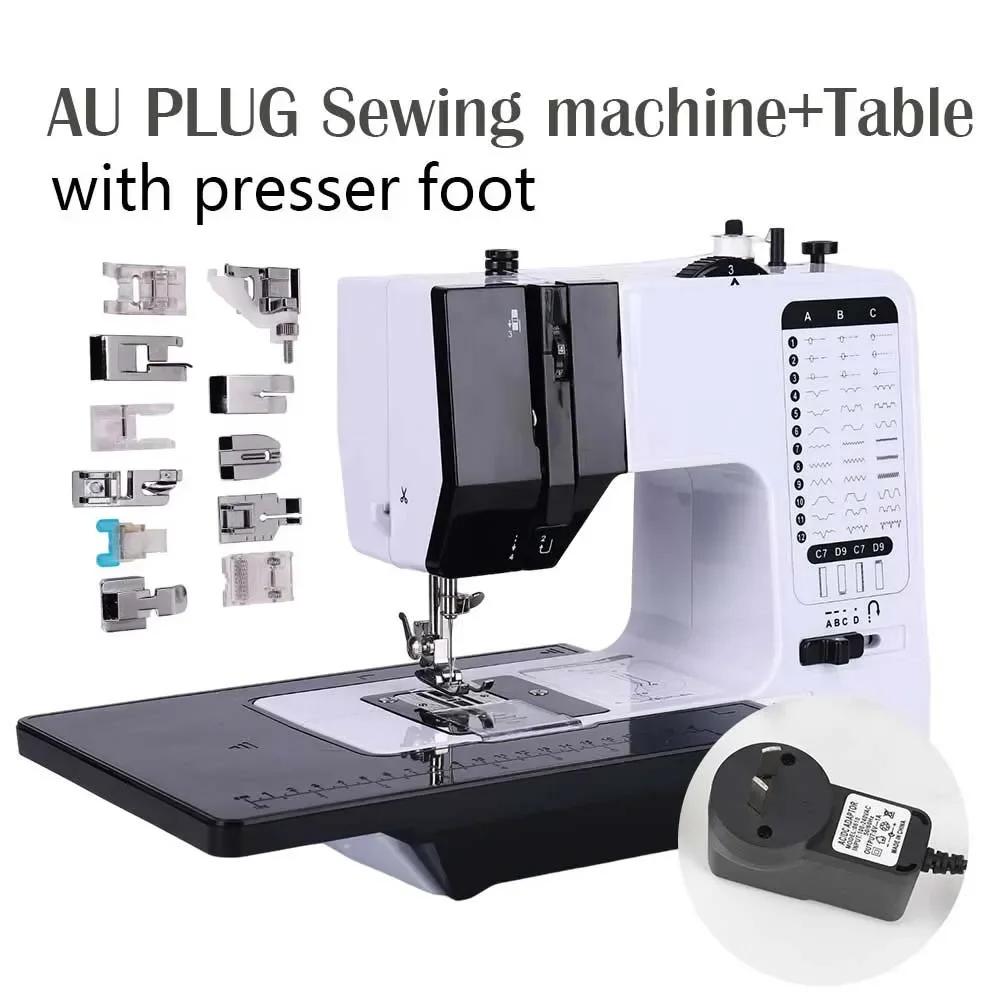 Sewing Machine 38 Stitches Mini Portable Handy Replaceable Presser Foot Winding Overlock Start Button Electrec With Pedal Repair