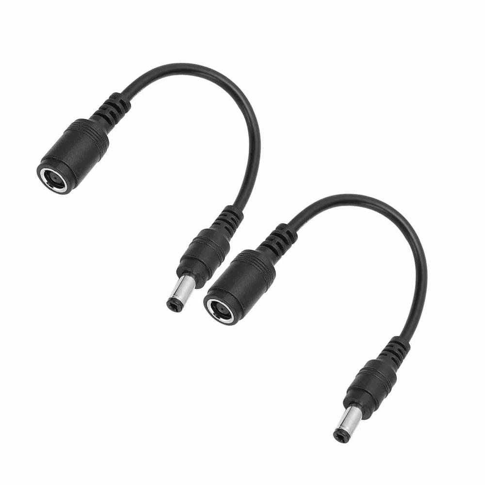 2PCS 7.4x5.0mm Female DC Power Charger Adapter Black Connector Wire for for HP Laptop Office