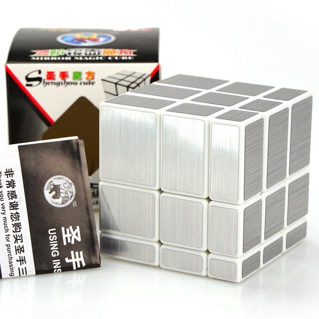 Shengshou Mirror Blocks Cast Coated 3x3x3 Magic Cube Speed Puzzle Cubes Educational Toys for Children Kids