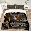 3pcs Love Quotes for Wife Duvet Cover Set, Cover For Bedroom Guest Room (1 Duvet Cover + 2 Pillowcase, Without Quilt),  Yy250922219