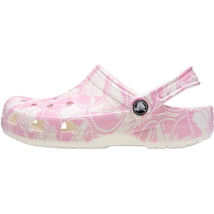 Crocs Classic Duke Print Comfortable Versatile Clogs Kids Footwear Pink 210007-6WY 33-34