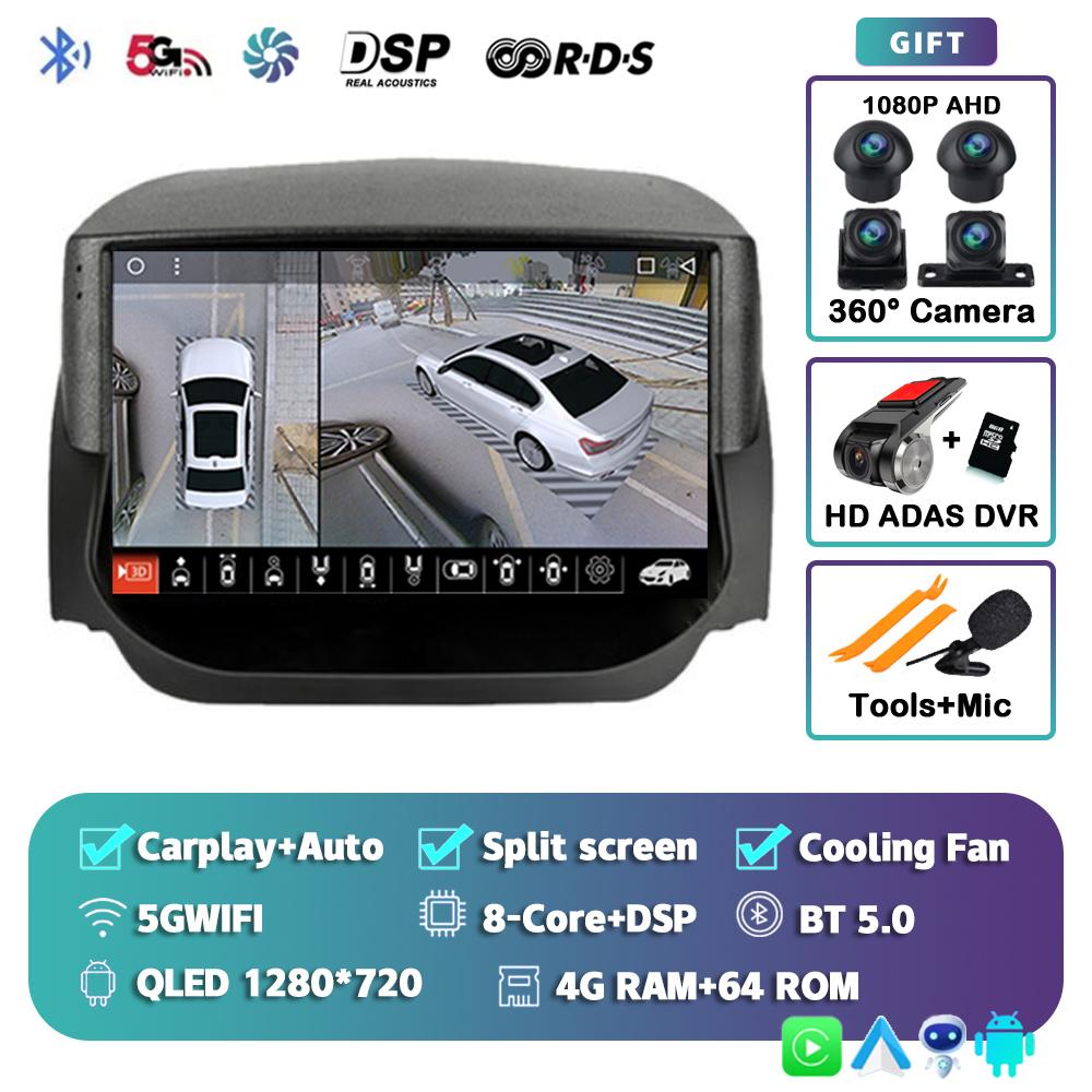 Android 14 Carplay Auto Car Radio For Ford EcoSport Eco Sport 2014 2015 2016 2017 2018 GPS Recorder Multimedia Player 4G+BT DSP