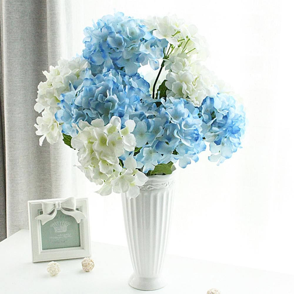 4pcs Hydrangea Artificial Flowers, 14In Realistic Hydrangea Flowers Bouquet Hydrangea Flowers Wedding Party Office Home Decor
