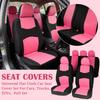 Universal Flat Cloth Car Seat Cover Set For Cars, Trucks, SUVs, -Full Set