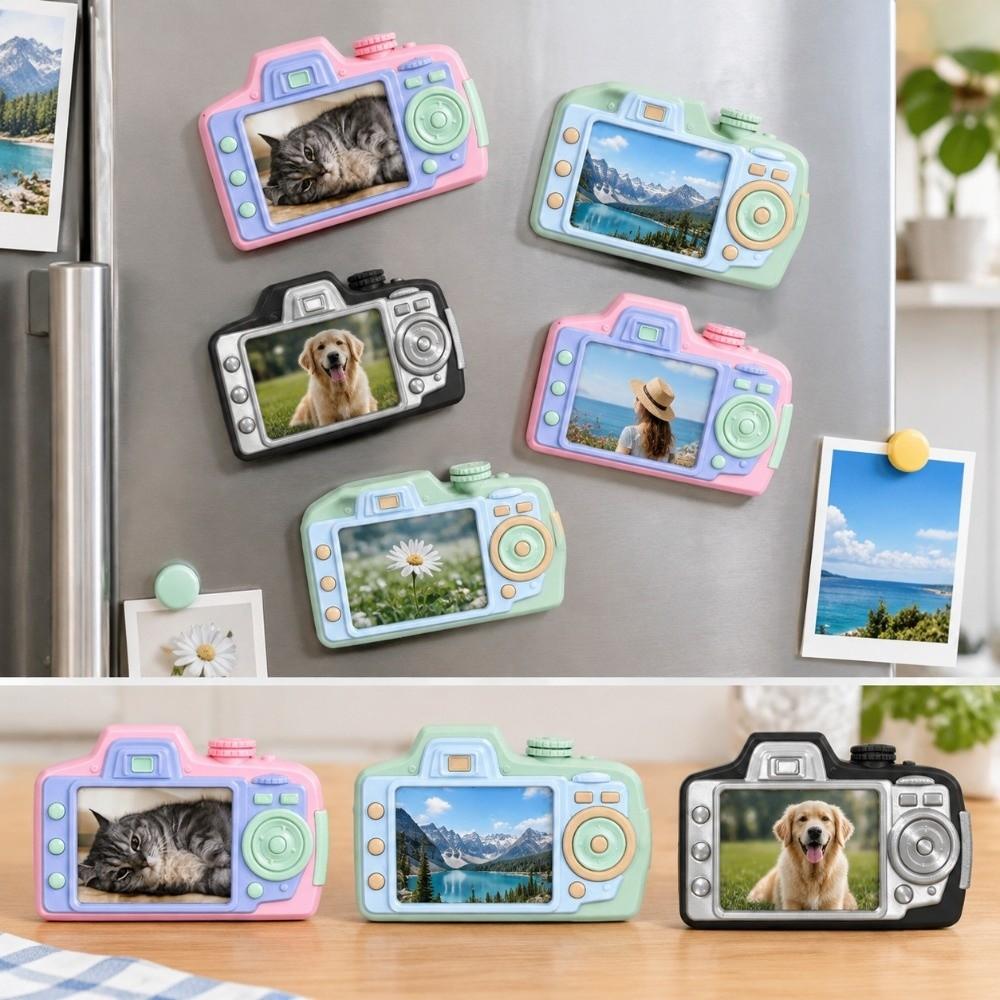 Creative Photo Frame Refrigerator Magnets 3D Printed Postcard Display Stand Home Decor