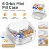 6 Grids Compartment Magnetic Detachable Pill Box Portable Medicine Case for Travel
