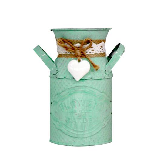 Runder zylindrischer Blumen-Kunst-Garten-Blumentopf-Übertopf aus Eisen, Wohnzimmer-Dekoration