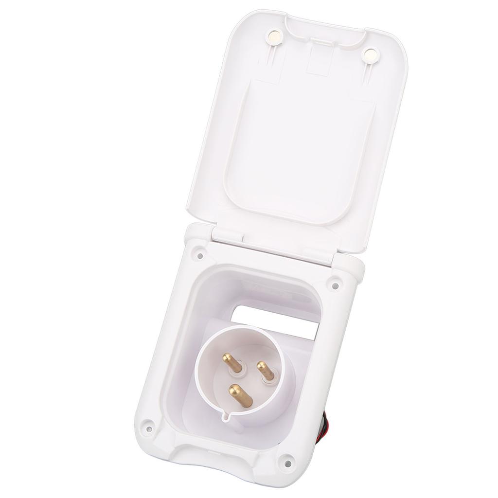 Power Inlet Receptacle Waterproof RV Inlet 32A with Blue Charging Indicator for Camper