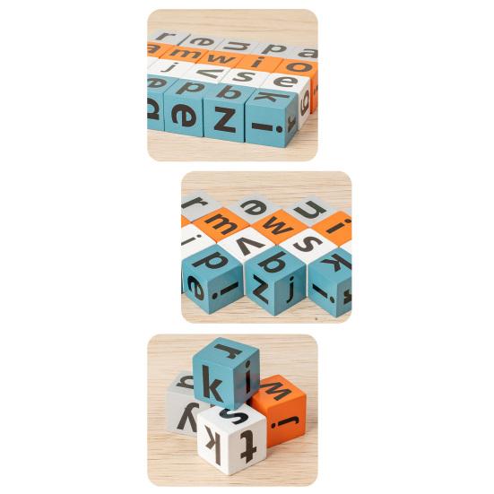 Yousheng Dice Word Game Logical Thinking Reaction Speed Hand-Eye Coordination Multiplayer Play with Buzzer 20 Letter Blocks 64 Word Cards Early Toy