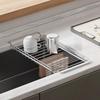 304 Stainless Steel Retractable Kitchen Storage and Draining Rack