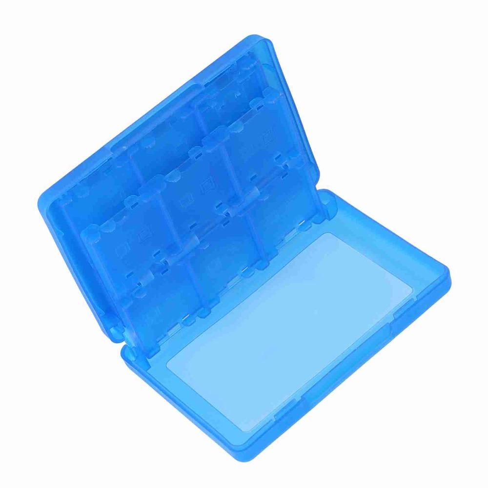 PP Game Card Case Holder 28 in 1 Blue Game Cards Storage Box Black Pink Game Holder Card Case for Nintendo 3DS/DSL/DSI/LL