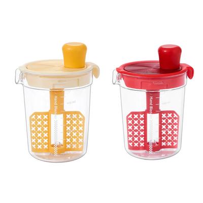 Manual Mixing Cup with Scale and Filter Plate for Protein Powder and Milk Graduated Eggs Liquid Mixer Kitchen Accessory