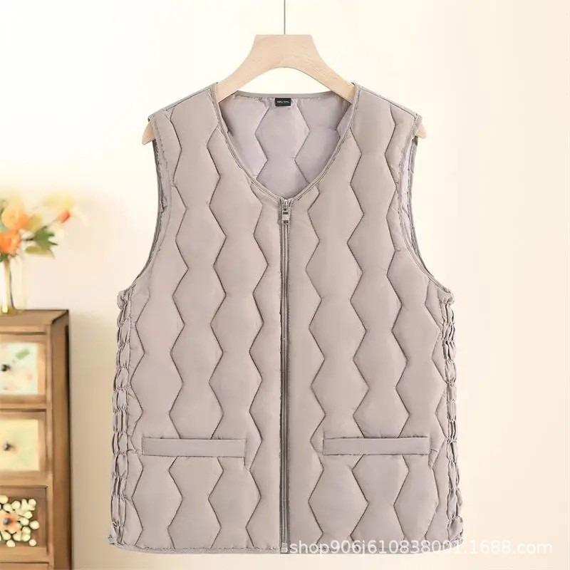 Vest Women's Vest High-end Short Vest Spring and Autumn Wear Down Cotton Clothes Winter Women's Vest
