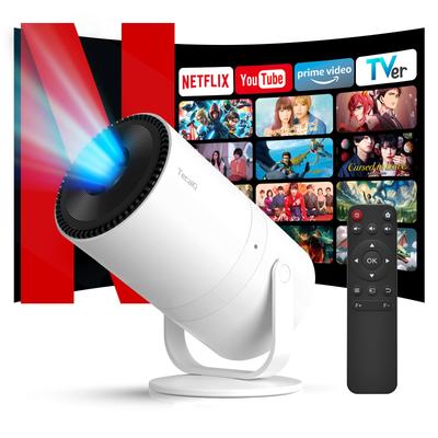 Tecaki Home Projector Motorized Automatic 1080P Ceiling 4K Bluetooth HiFi Large Short Short Distance Compatible with and Japanese Instruction Manual