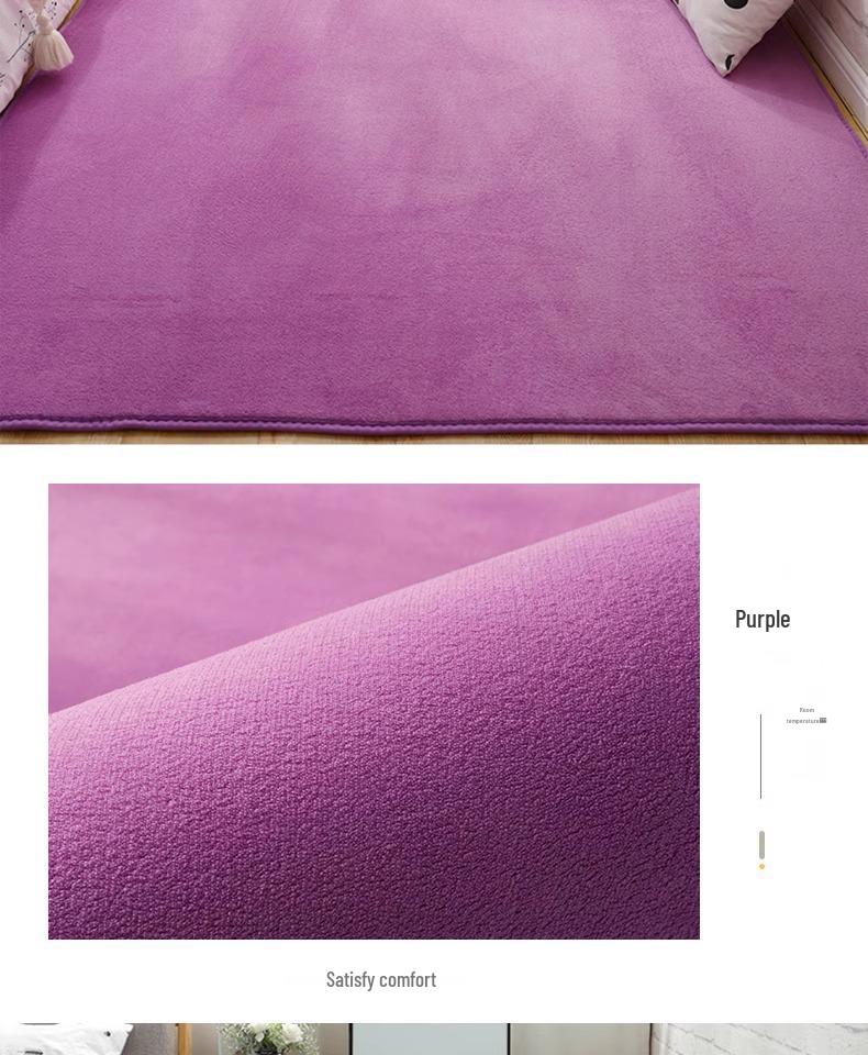 Soft Coral Fleece Carpet for Bedroom and Living Room - Full Coverage and Comfortable