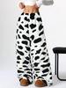 2025 Leopard Print Wide-Leg Casual Long Pants for Women - European & American Trend