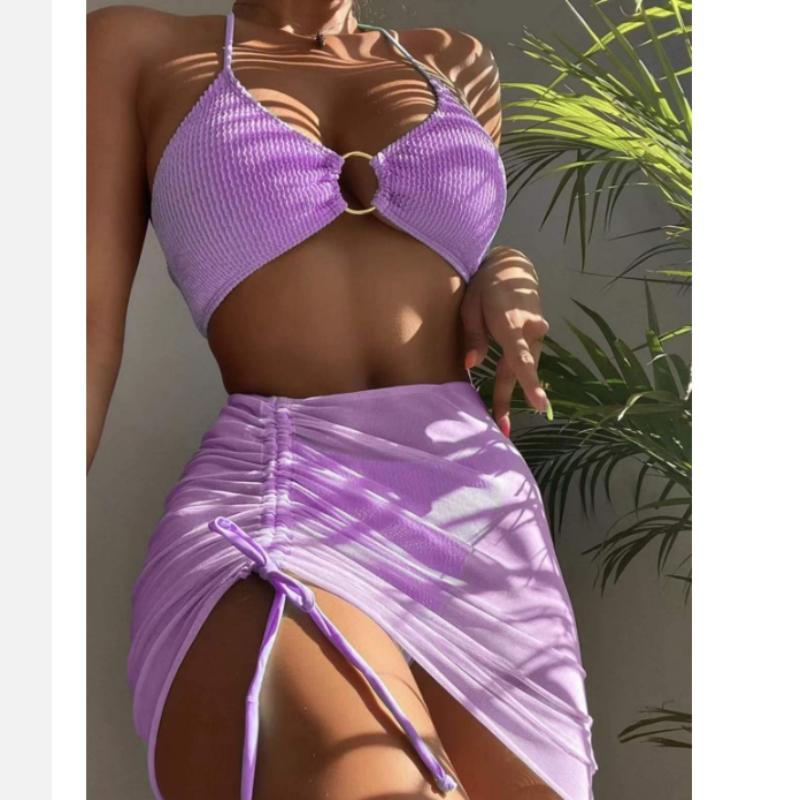 

9 цветов бикини с высокой талией Купальники Высококачественная ткань Комплект бикини Плюс размер Купальники Купальный костюм Сексуальный комплект бикини Бинты Женский купальник Женские стринги XL фиолетовый