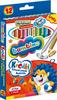 Bambino Wooden-framed Crayons. 12 Colors + Sharpener.