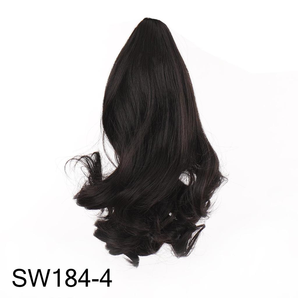 Bybrana Beauty Long Hair Bun Wig PonyTail Matte High Temperature Silk Fiber Claw Clip