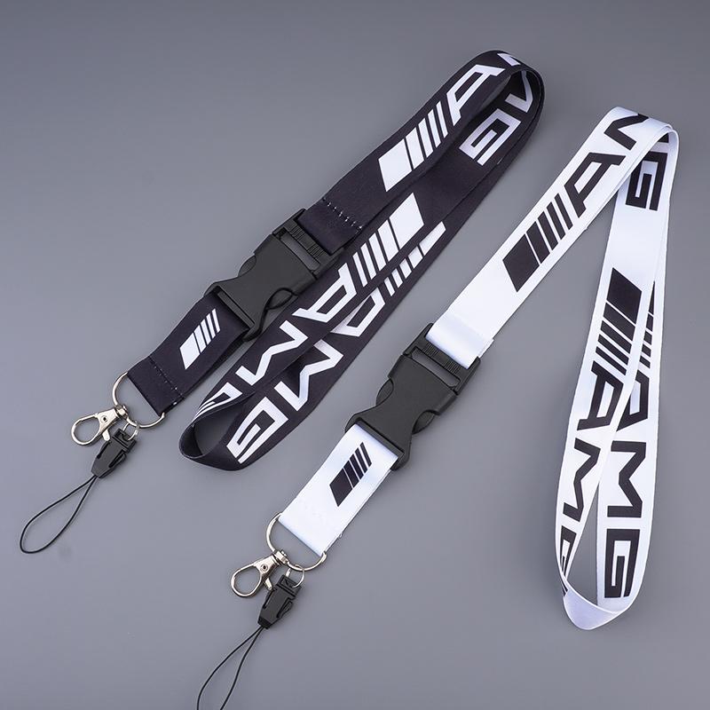 VRN2 Fashion Neck Straps Lanyard Key Chain Ring Work ID Card Hanging Rope For Mercedes Benz AMG Class A W222 W204 W214 CLS CLE CLA