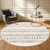 Black White Zebra Pattern Geometric Round Carpets Soft Home Decor Washable Non-Slip Bedroom Rug for Living Room Lounge Floor Mat