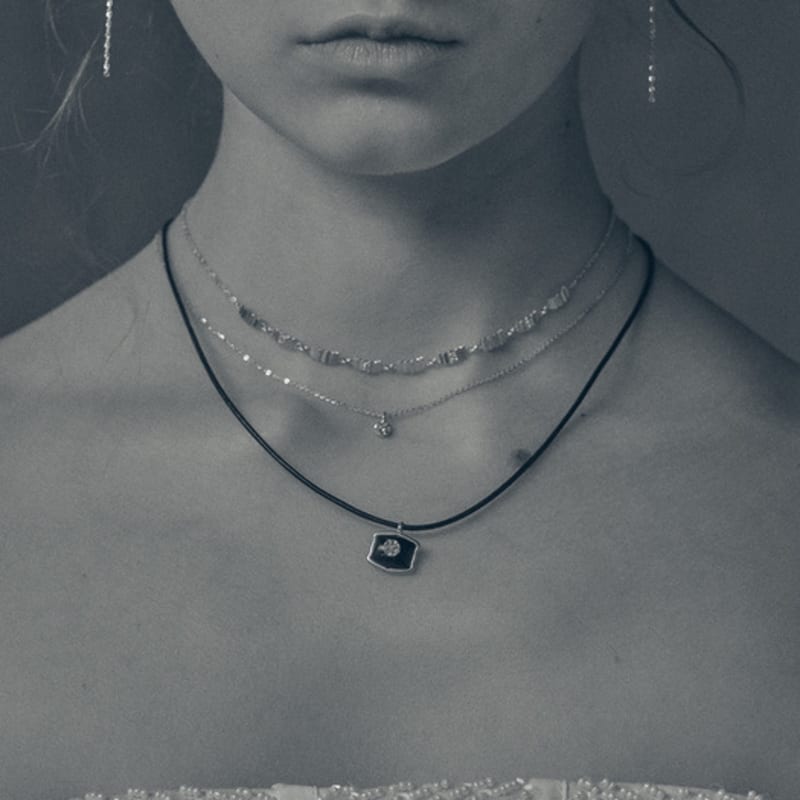 FADEMINE pleats choker Necklace