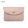 Top Grain Leather Snap Closure Coin Purse & ID Holder, Mini Lychee Pattern Card Holder for Men & Women