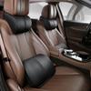 For car headrest lumbar support space memory foam leather car neck pillow lumbar support four seasons universal