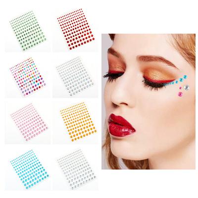 3D Perle Kristall Aufkleber Tattoo DIY Körper Braun Mitte Auge Aufkleber Stirn Gesicht Strass Aufkleber Klebeaufkleber Diamant