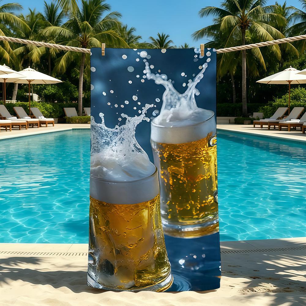 Anime Cooles Bierhandtuch Für Outdoor Camping Strandhandtuch Super Saugfähig Schnelltrocknend Sommerhandtuch