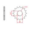 525 17T Front Sprocket Wheels For Suzuki GSR600 DL650 GSF650 Bandit  SV650 GSR750 DL800 V-Strom DL1000 GSX-S1000 DL1050