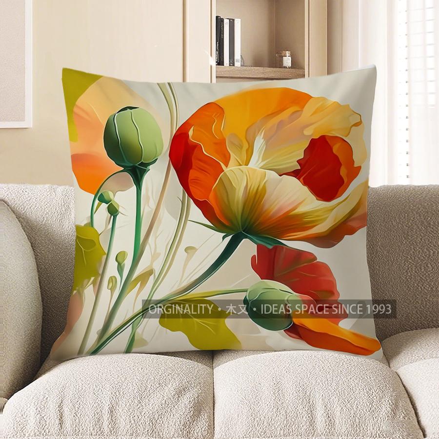 

Home Decor Colorful Floral Abstract Pattern Throw Pillow Pattern Cushion Cover Suitable For Sofa Bedroom Car Pillow Cover 40x40cm