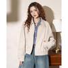 ET BOITE Damen Retro Lässige Revers Reißverschluss Jacke