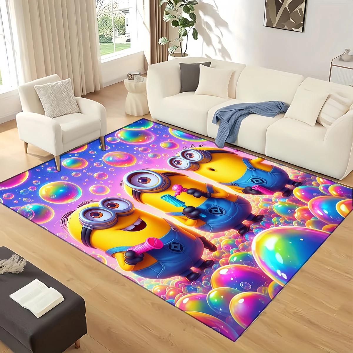 

Minions Cartoon Carpet Rug for Living Room Bedroom Home Sofa Decoration,kids Play Non-slip Floor Mat Christmas Gift 40x60cm( 15x23in )