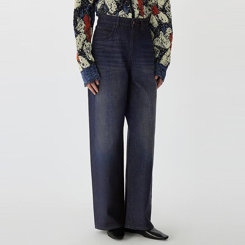 JNBY 2025 Spring Straight Loose Denim Jeans M