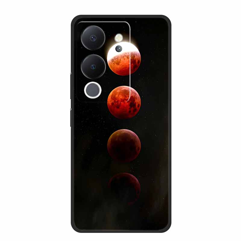Funda For Vivo V30 Lite Case Cute Cartoon Cat Black Silicone Shockproof Soft Phone Cases For Vivo V30 Lite Back Cover Case Bag