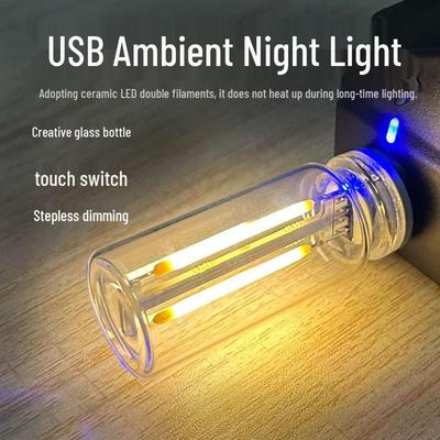 Romantic Touch Bedside Night Light - Ceramic Glass Mini Atmosphere Lamp