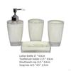 4 Piece Soap Dispenser, Toothbrush Holder, Apartment Essentials, Premium Modern Bathroom Accessory