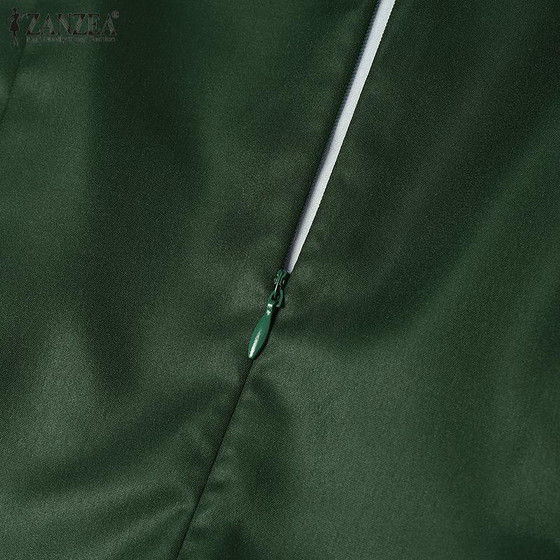 ZANZEA Women Floral Print Casual Round Neck Short Sleeve Dress