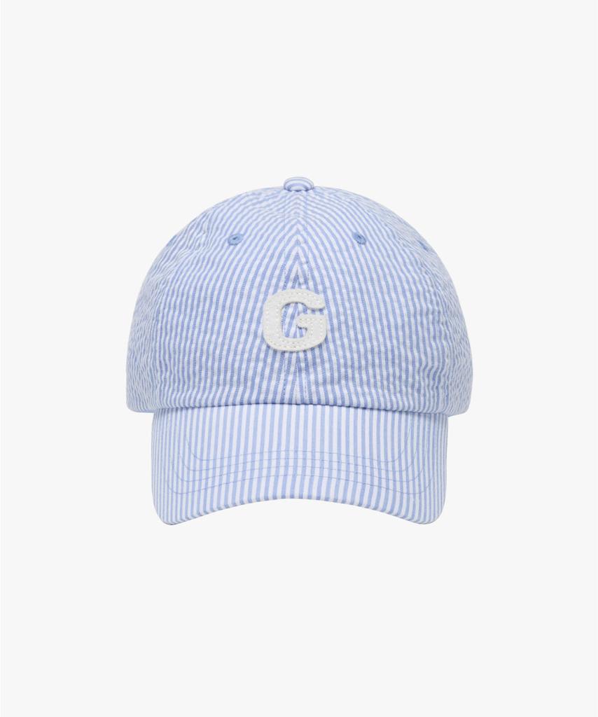 GOALSTUDIO G Logo Seersucker Ball Cap-Sky Blue