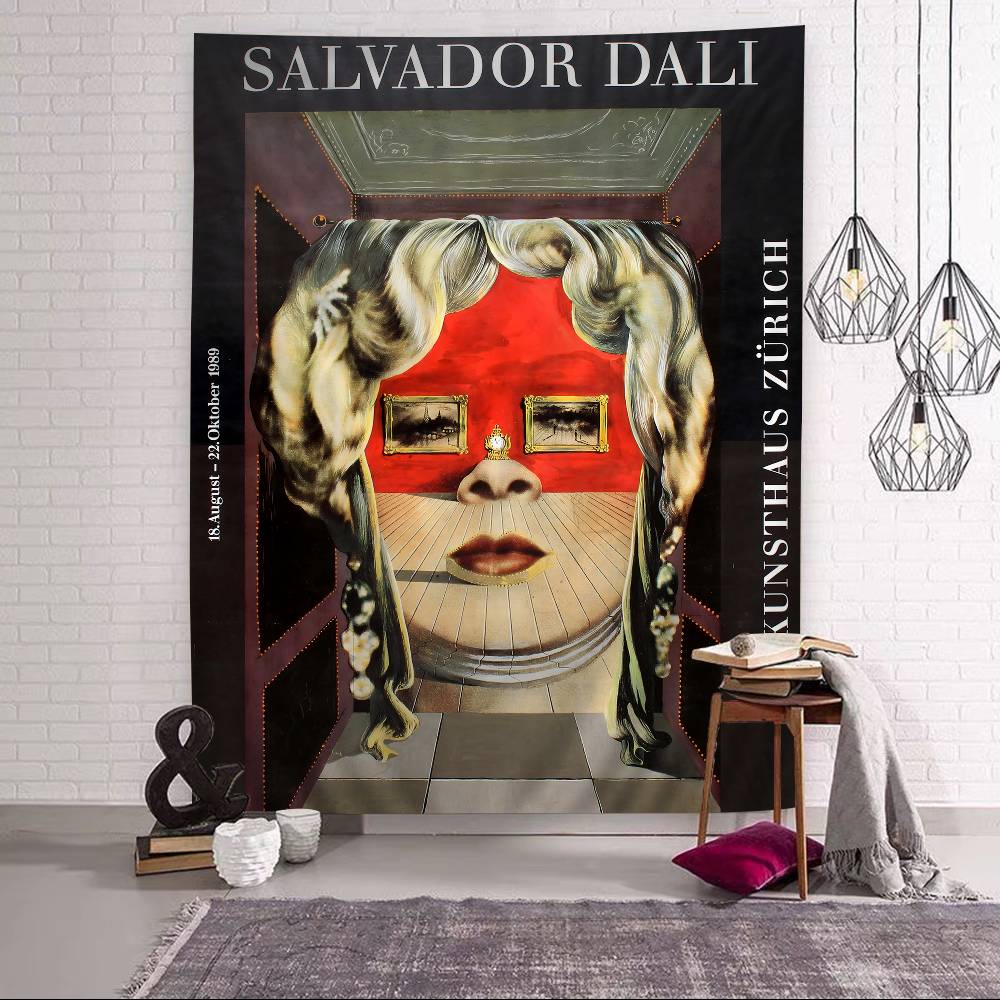 S-Salvador Dali Abstract Art Printed Large Wall Tapestry Cheap Hippie Wall Hanging Bohemian Wall Tapestries Mandala INS