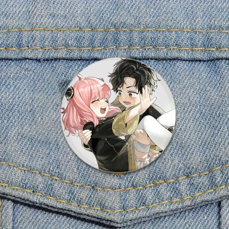 32/44/58mm SPY X FAMILY Enamel Pin Cute Anime Brooches Anya Forger Damian Lapel Pins Cartoon Badge Backpack Hat Jewelry Accessories Gift