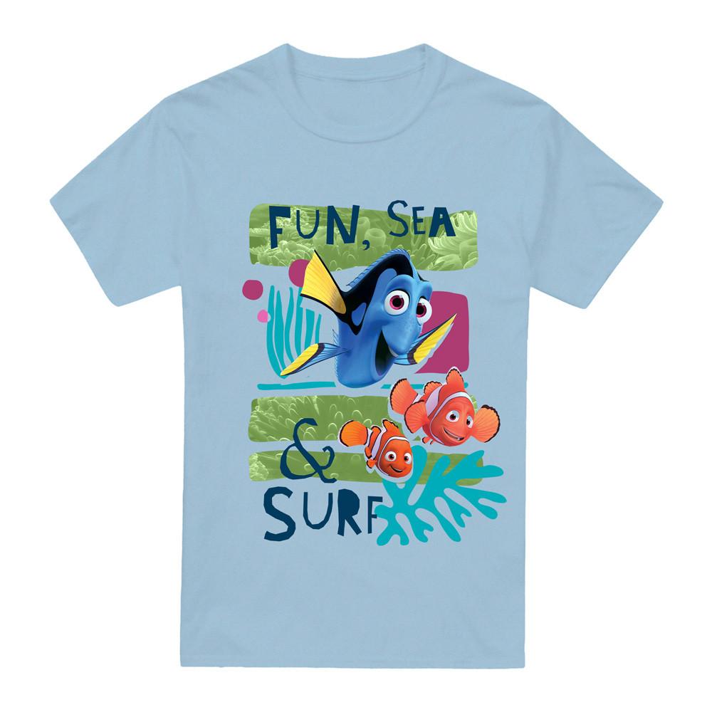 Finding Nemo Fun Sea Surf T-Shirt Light Blue XL