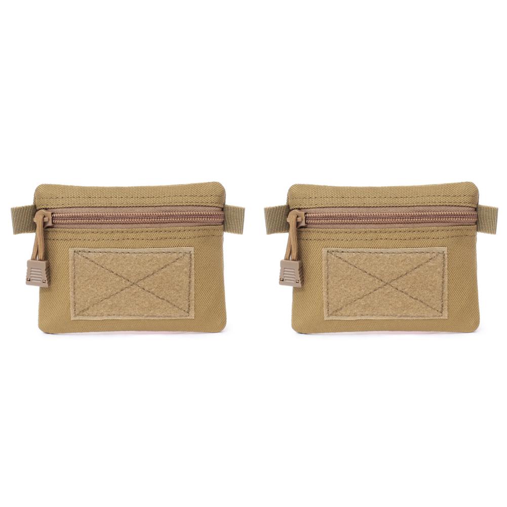 

2/5Pcs Coin Purses Wear-resistant Multi-function Outdoor Hiking Molle Pouch Wallet Waterproof Portable Travel Zipper Waist Bag