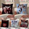 Stilvolle Kpop Girlgroup BBabymonster Kissenbezug Kissenhülle Kurzer Plüsch Verdeckter Reißverschluss Zimmer Sofa Kissenbezug