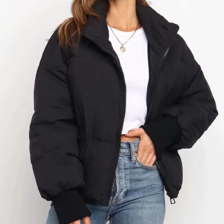 Женские однотонные парки больших размеров цвета хаки — фото 5