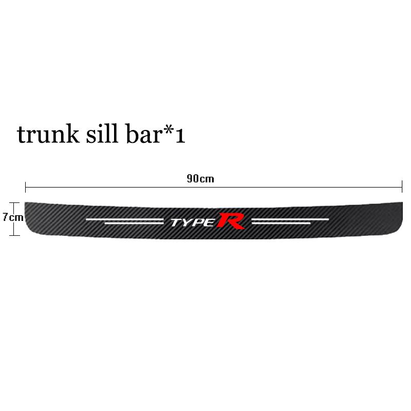 Car Door Sill Trunk Bumper Pedal Anti Scratch Decal Sticker Cover Protector Waterproof For Honda Civic Type R Type S TypeR TypeS