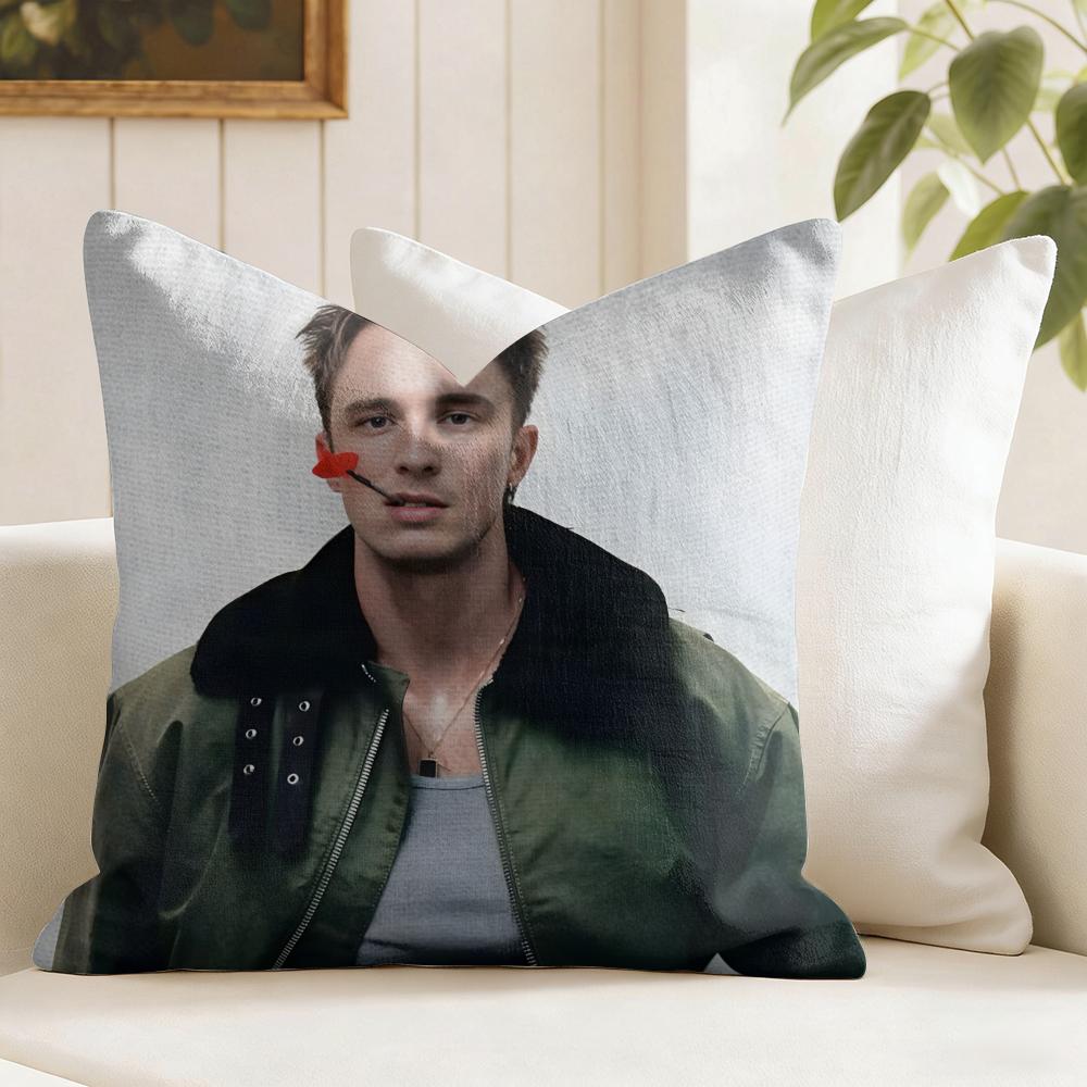 DDrew SStarkey Actor Cushion Cover Eco Linen Pillow Case DoubleSided Print Breathable Durable Zipper Home Decor Gift