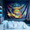 Geometry Dash Print Tapestry, Lightweight Wall Hanging, for Bedroom, Dorm, Living Room, Home Art Decor, Birthday Christmas Gift for Friends