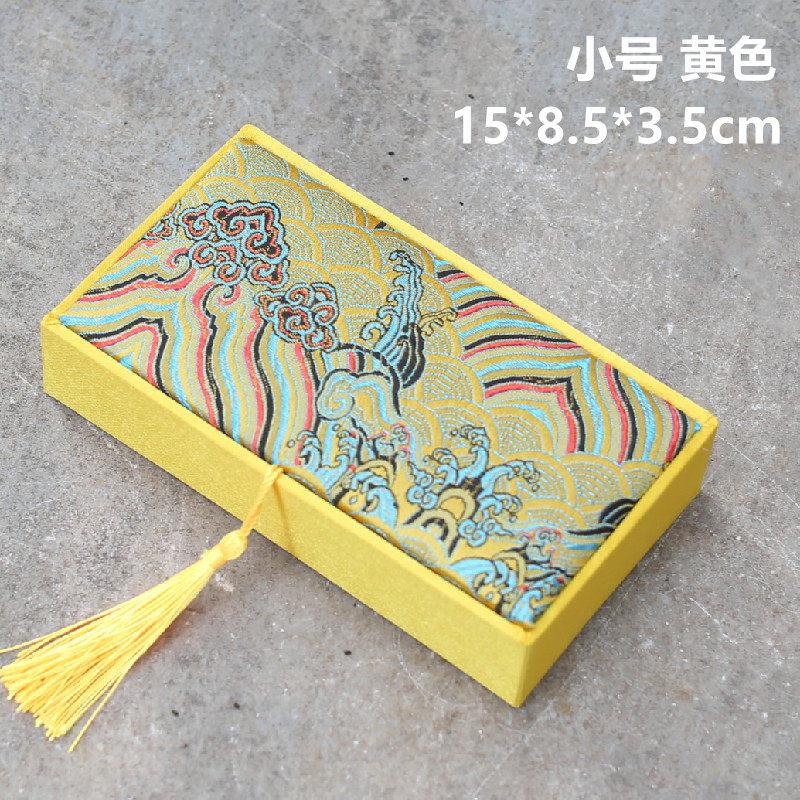 Chinese Style Rectangular Exquisite Tassel Brocade Box Gift Wrapping Available in Multiple Colors and Sizes Protect Your Jewelry